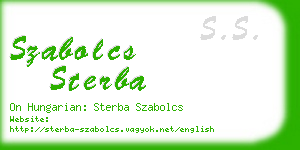 szabolcs sterba business card